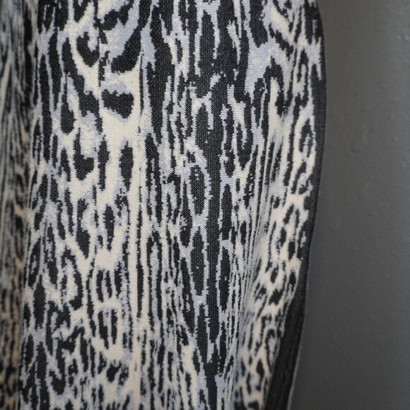Rachel Roy Womens Black Off White Leopard Sweater Sleeveless Dress Size Small - Picture 3 of 9